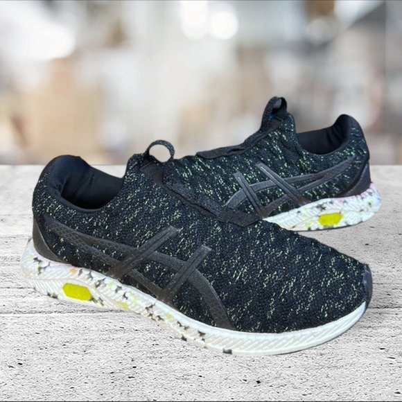 Asics Hypergel Kenzen #T8F0N Black Lime Green Athletic Running Sneakers Shoes 8 main image 4